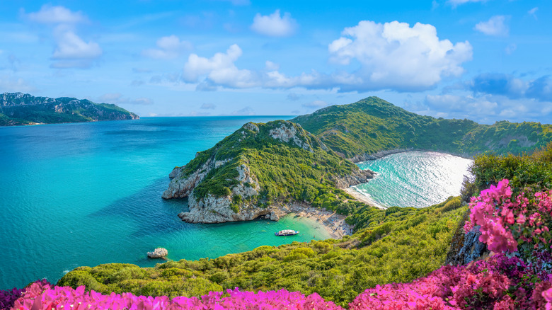 Sea and mountains of Corfu