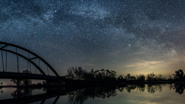 Westhavelland bridge, Germany at night