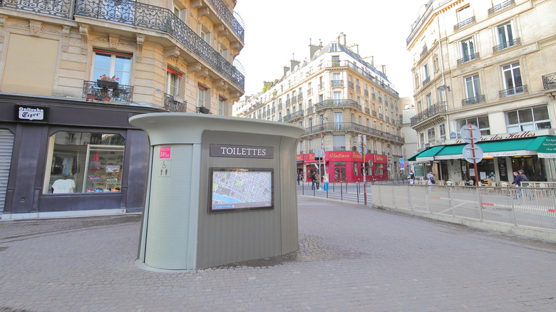 Public restroom in Paris, France