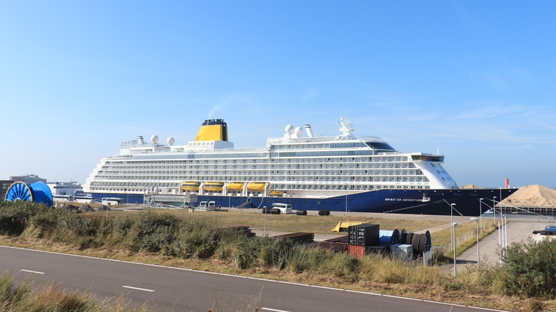 Saga Cruise ship moored in the Netherlands