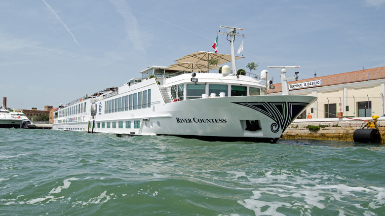 Uniworld ship docked in Venice