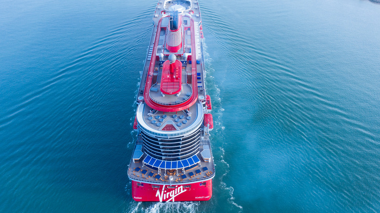 Virgin Cruise ship leaving Portsmouth, New Hampire