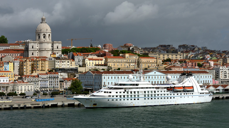 Windstar Cruise ship docked in Lisbon, Portugal
