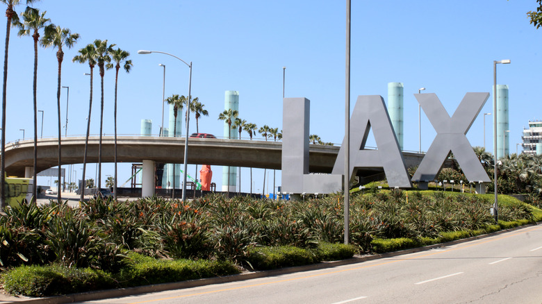 LAX sign at the airport