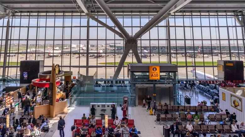 passengers in Heathrow Airport 