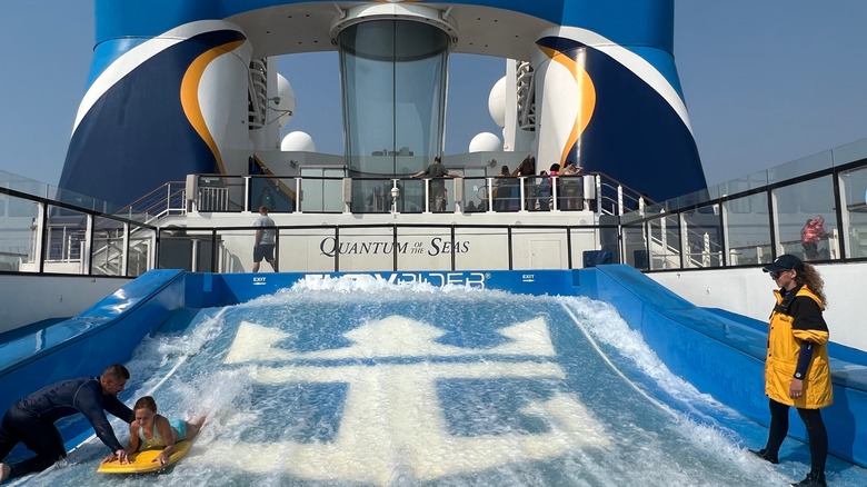 Surf simulator on cruise ship