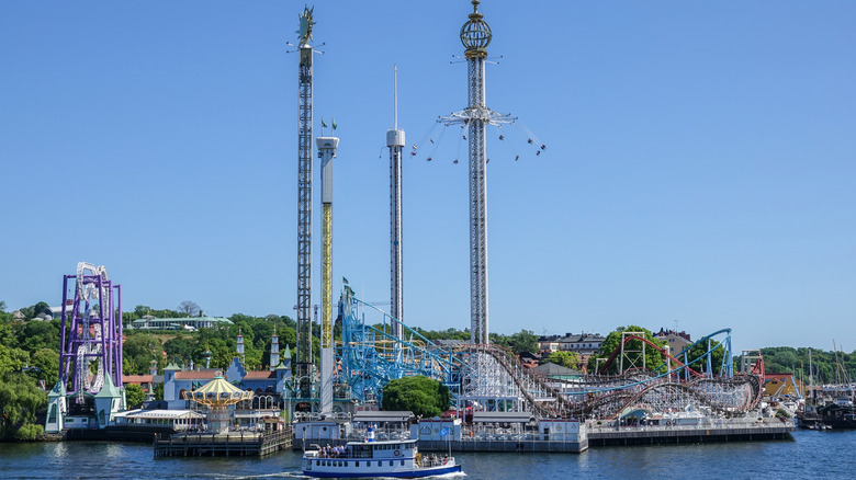 Gröna Lund from the surrounding water