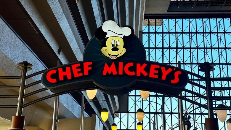 Chef Mickey's sign