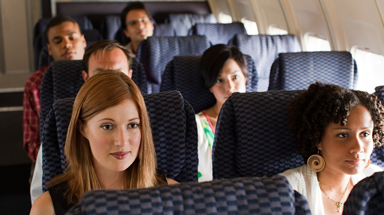 Passengers on plane