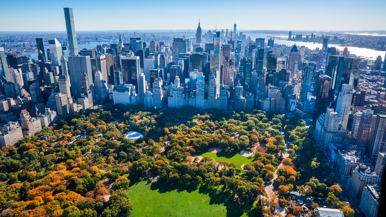 sprawling view of NYC