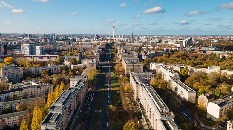 aerial Friedrichshain neighborhood