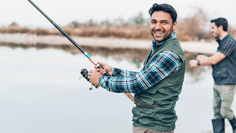 Man enjoying fishing