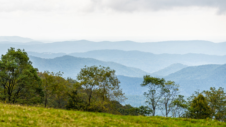 A view of the Blue Ridge Mountains in North Carolina