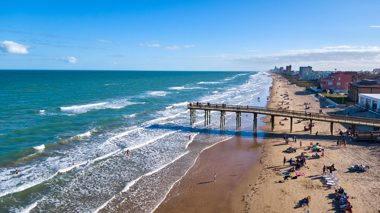 The pier and beach on South Padre Island