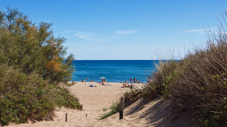 View of Serignan beach