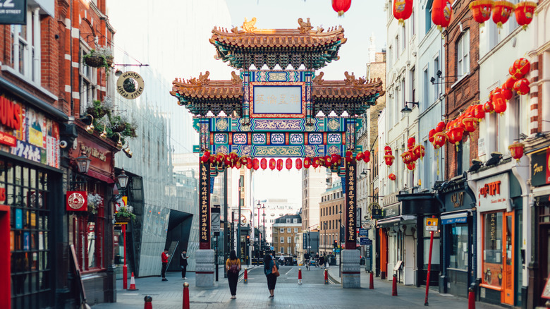 Street in London Chinatown