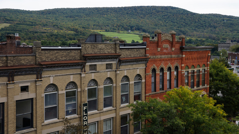 brick buildings lining main street