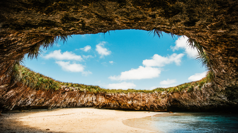 Beach cave in Mexico