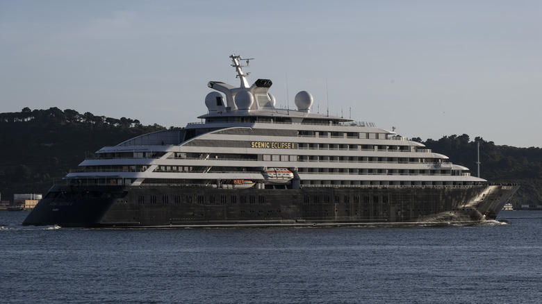 Scenic Eclipse ship in harbor