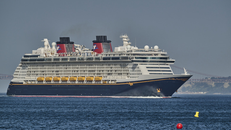 Disney cruise ship at sea