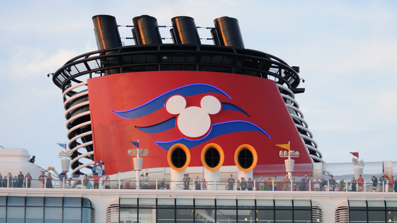 Mickey logo on cruise ship
