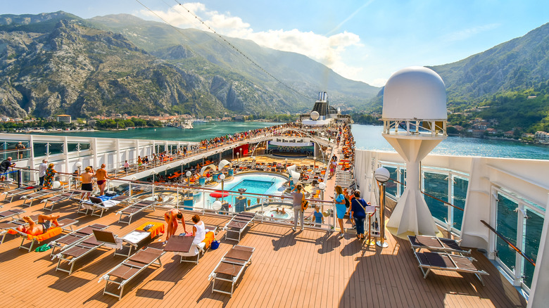 upper deck of cruise ship