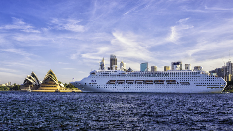 Cruise ship in Sydney Harbour