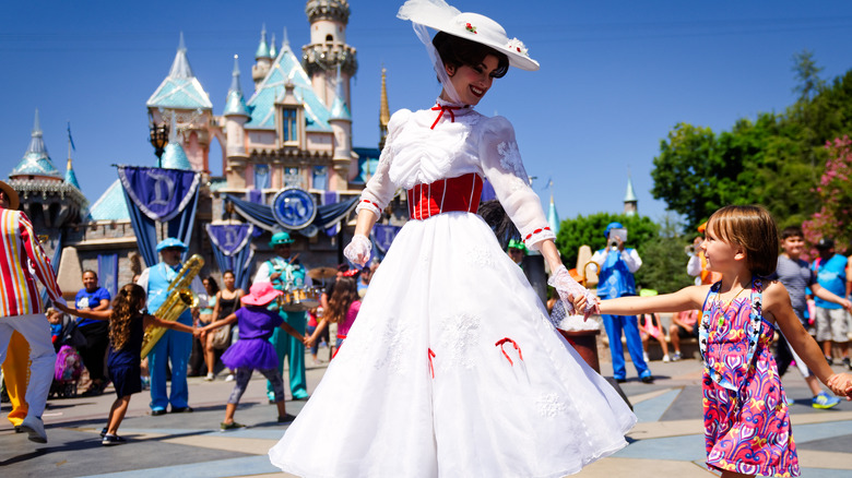 Mary Poppins Disneyland with girl