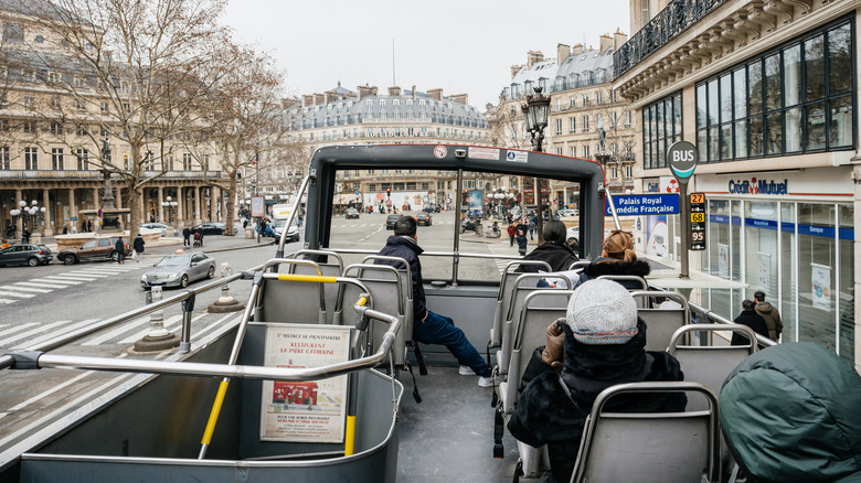 A tour bus in Paris