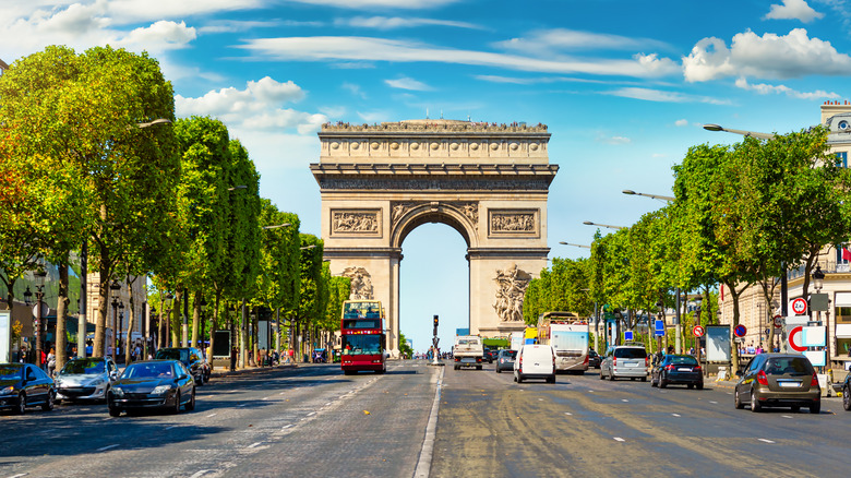 Champs-Élysées and Arc de Triomphe