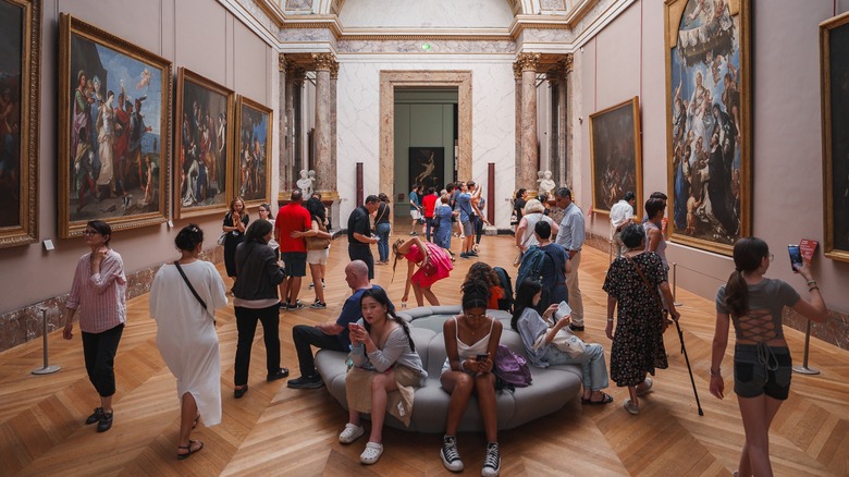 Hallway in Louvre Museum