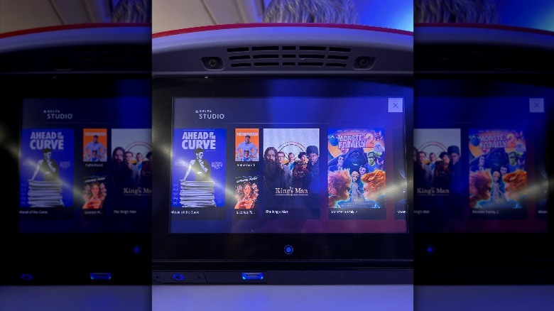 Delta Studio in-flight entertainment screen