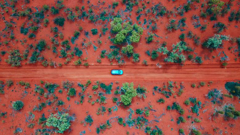 driving through the Queensland Outback