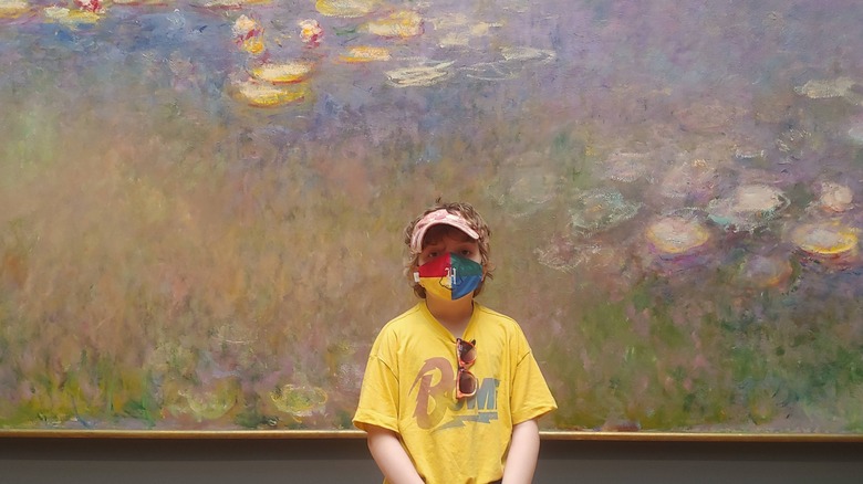 Child and Monet's Water Lilies