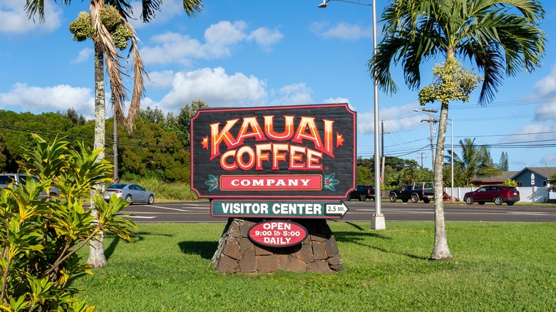 Kauai Coffee Company sign