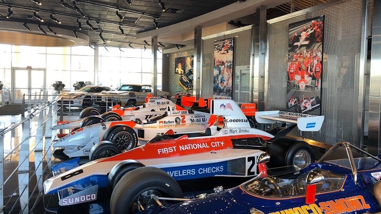 race cars at Penske Racing Museum