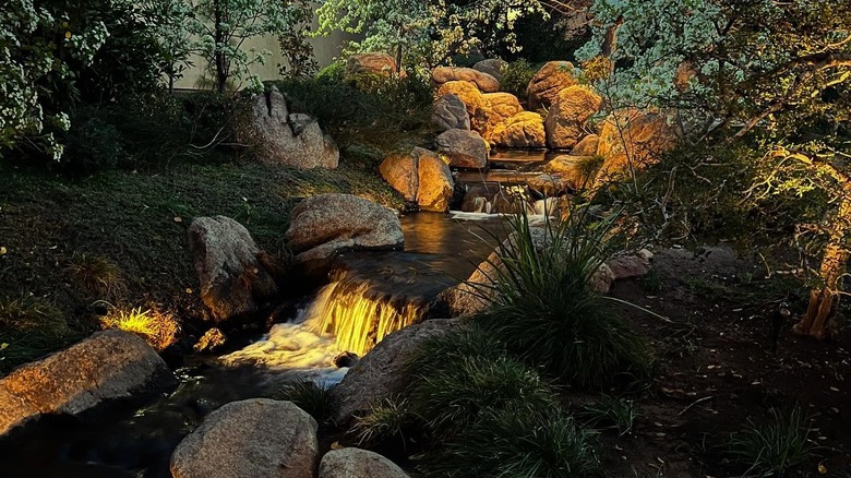 Japanese Friendship Garden at night