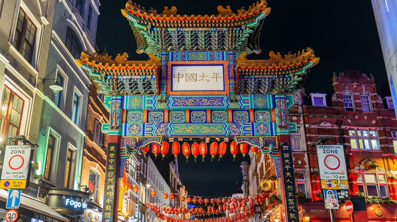 gate in London's Chinatown neighborhood