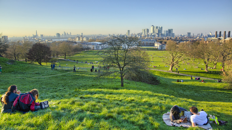 view of London from Greenwich Park