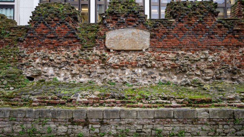 section of an ancient wall in London