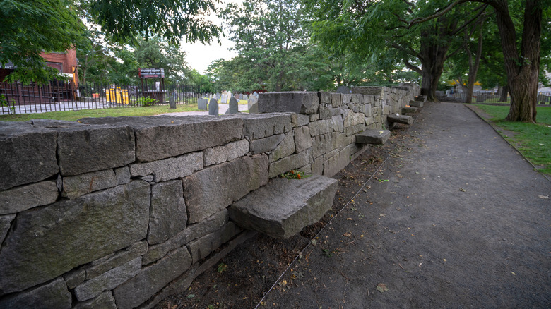 Walkway outside Salem cemetery