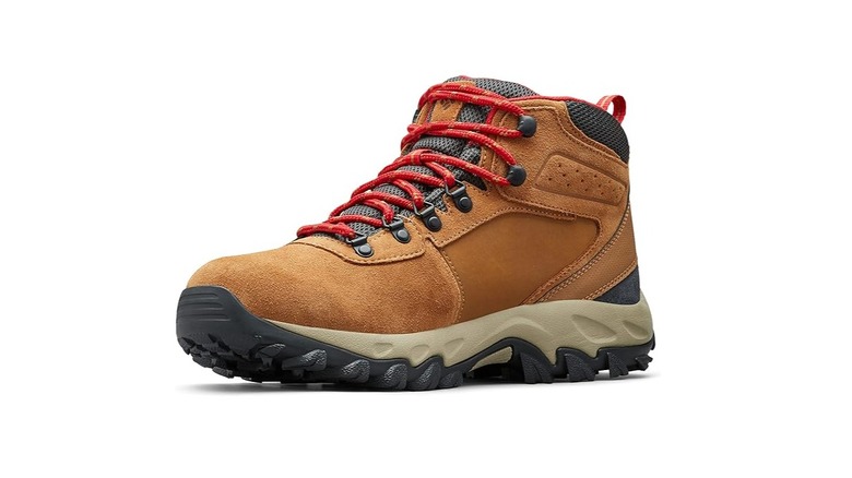 side of Columbia hiking boot
