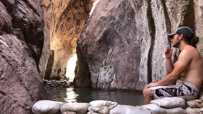 soakers at Arizona Hot Springs near Lake Mead