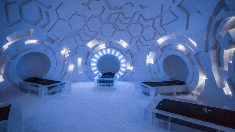 Room at Lapland ice hotel