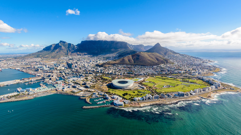 aerial view of cape town