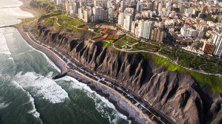 aerial view of lima, peru