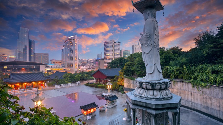 statue in seoul, south korea