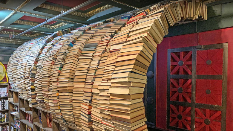 The Last Bookstore book tunnel