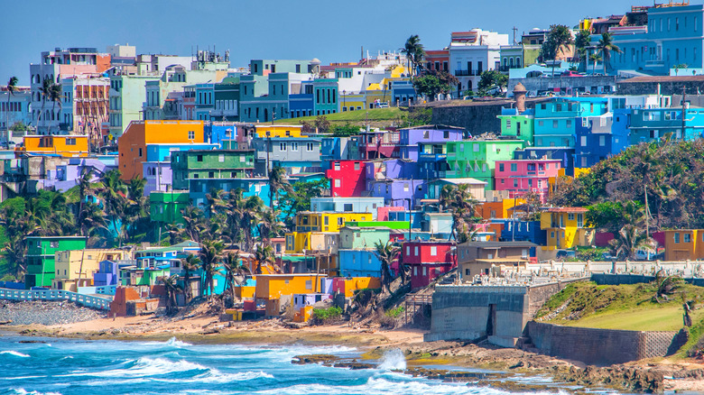 colorful houses along beach