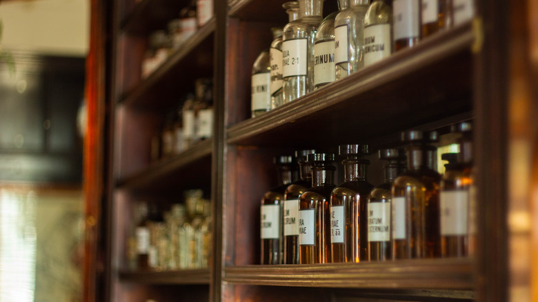 Old medicine bottles